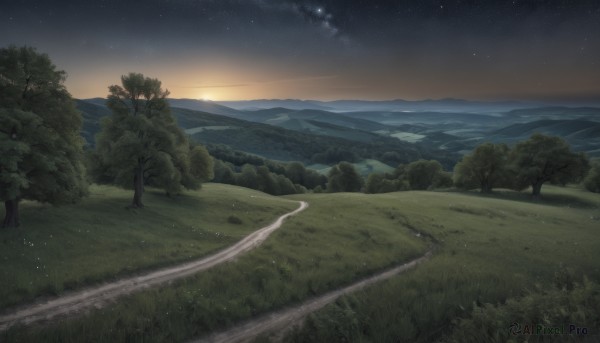 The timeless beauty of a landscape in a bold sunset outdoors