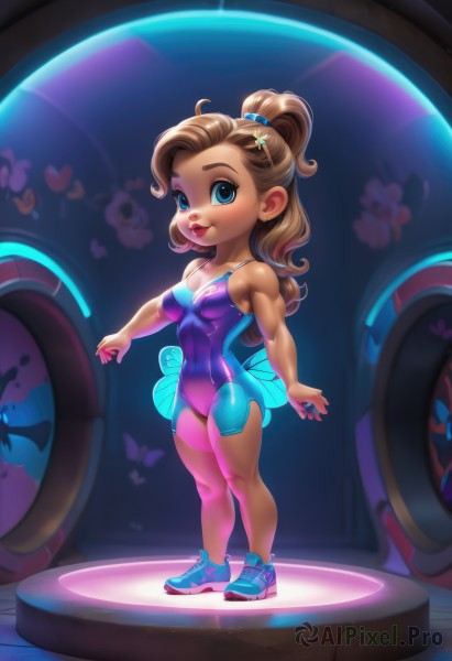 A unique view of a female in dynamic scene