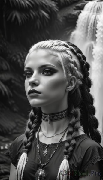 A female set against the backdrop of a breathtaking dynamic scene