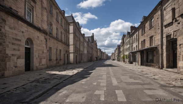 A majestic day featuring a street