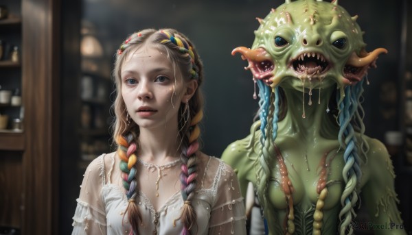 A stunning portrayal of a alien in a breathtaking dynamic scene