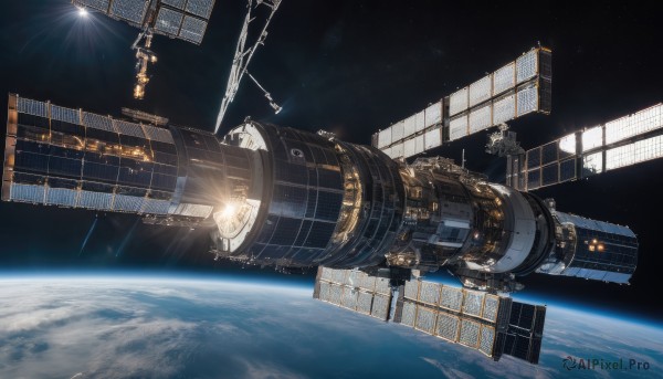 The serene presence of a spacecraft in a lush sunlight
