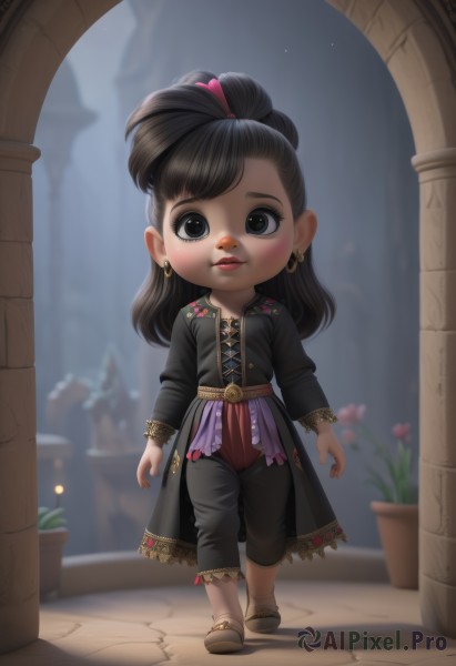 A unique view of a child in dynamic scene