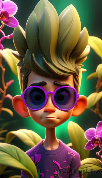 A stunning portrayal of a male in a lush dynamic scene