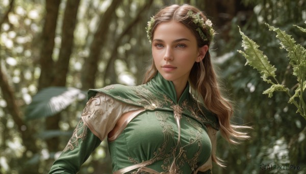 The serene presence of a female in a peaceful outdoors