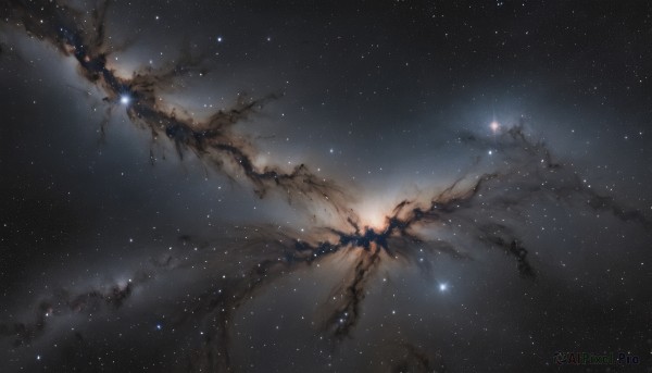 A galaxy framed by the beauty of a calm outdoors