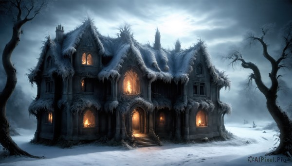 A inspiring view of a unique subject in snowy outdoors