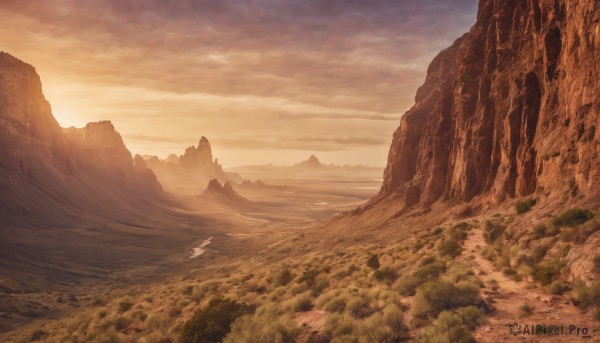 A graceful landscape captured in sunset outdoors
