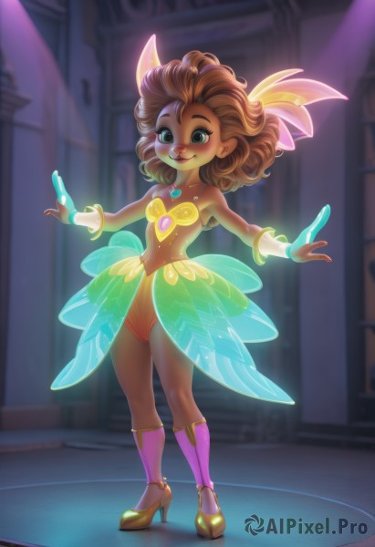 A captivating female within dynamic scene
