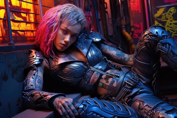 A female set against the backdrop of a serene dynamic scene