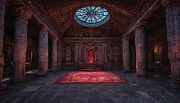A stunning indoors within a vivid fiery scenery