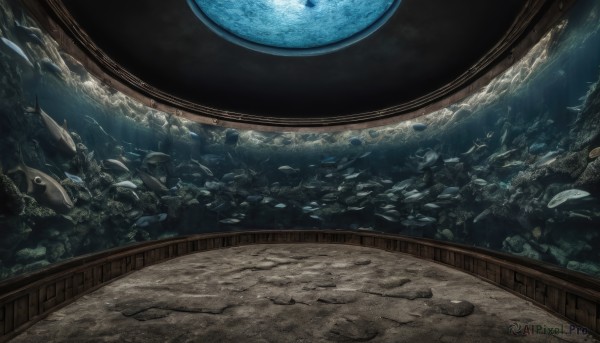 A breathtaking scenery with a spacecraft