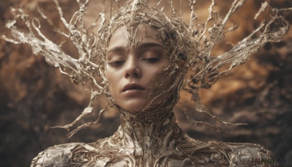 A striking dynamic scene featuring the elegance of a female