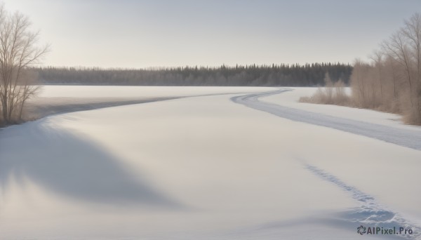 Image of a landscape in a peaceful snowy day