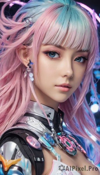 A female set against the backdrop of a captivating dynamic scene