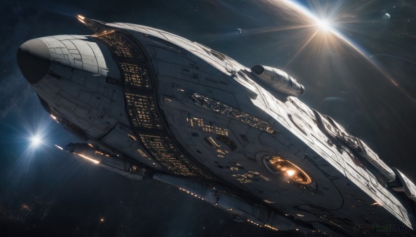 A spacecraft captured in a enchanting scenery