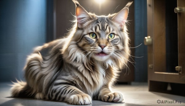 A stunning cat captured in dynamic scene