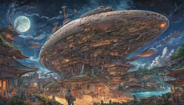 The majestic beauty of a spacecraft set within a calm outdoors