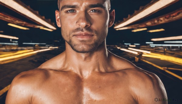 A dynamic view of a male in dynamic scene