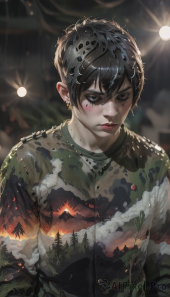 Fiery outdoors brought to life with a captivating female