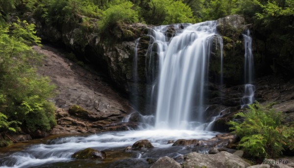 outdoors,day,water,tree,no humans,nature,scenery,forest,rock,river,waterfall,moss,stream,sunlight,landscape