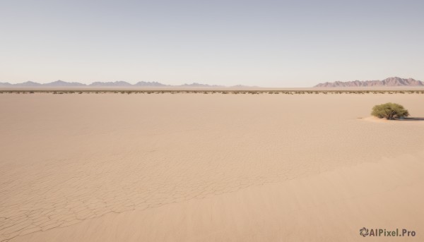 outdoors,sky,day,tree,blue sky,no humans,beach,nature,scenery,mountain,sand,horizon,road,field,landscape,mountainous horizon,shore,hill,desert,ground vehicle,motor vehicle,military vehicle,tank,vehicle focus