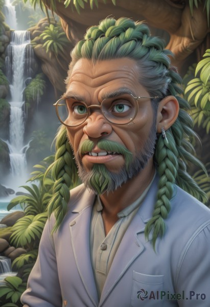 A male in a picturesque day