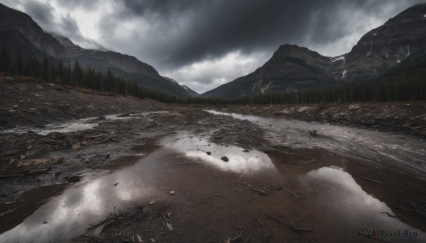 Image of a landscape in a peaceful snowy day