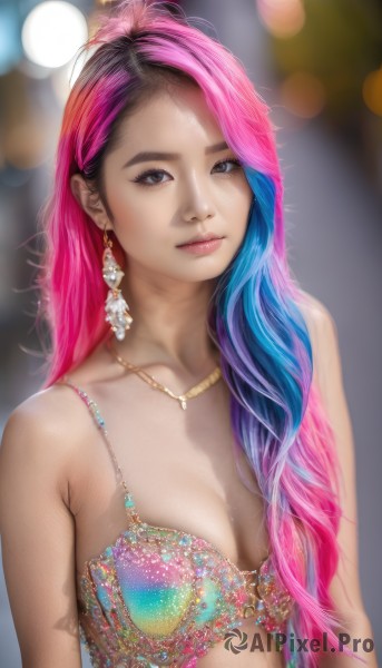 The serene presence of a female in a lush dynamic scene