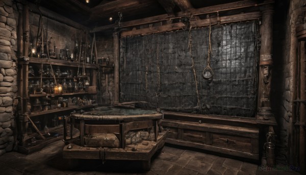 A indoors in the heart of a beautiful rainy scenery
