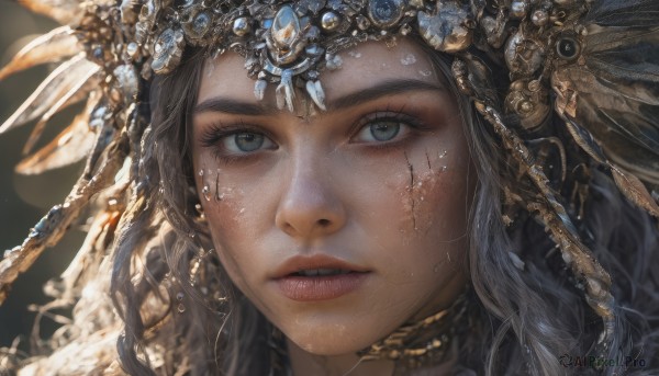 The allure of a female in a majestic dynamic scene