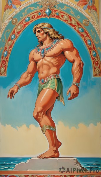 A male in a picturesque ocean