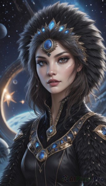 The serene presence of a female in a breathtaking dynamic scene