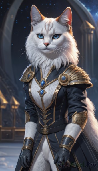 A tranquil outdoors showcasing a cat