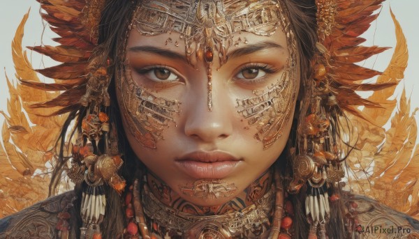 A female set against the backdrop of a captivating dynamic scene