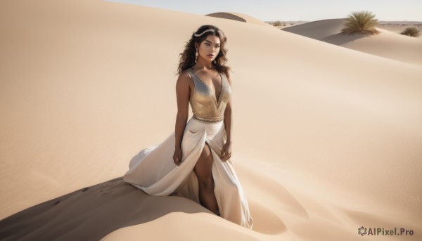 The beauty of a female set in a calm outdoors
