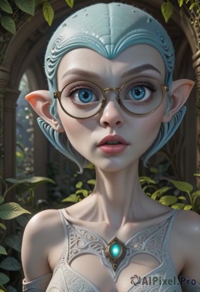 A female surrounded by a captivating dynamic scene