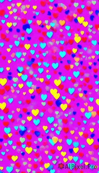 multiple girls,heart,no humans,pink theme,heart background,colorful,closed eyes,gradient,gradient background,purple background,multicolored background