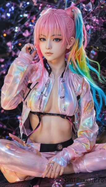 A breathtaking dynamic scene featuring a female