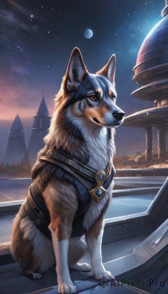 The beauty of a dog set in a captivating outdoors