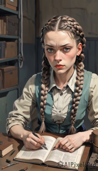 A female in the heart of a peaceful dynamic scene
