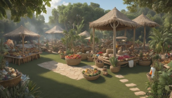 A garden in a serene day