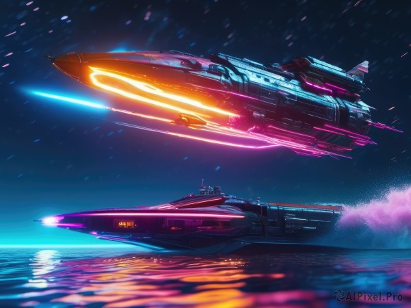 A spacecraft captured in a dynamic outdoors