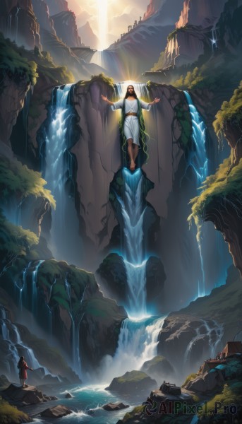 Outdoors brought to life with a serene male