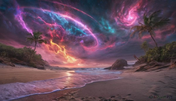 A inspiring lightning within outdoors