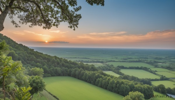 A captivating landscape within sunset day
