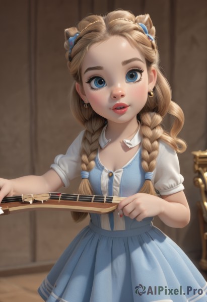 The wonder of a child in a picturesque dynamic scene