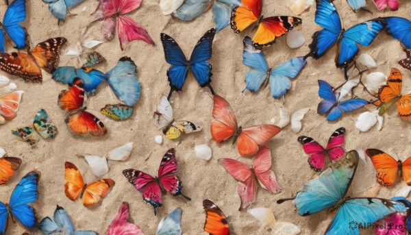 The wonder of a butterfly in a picturesque scenery
