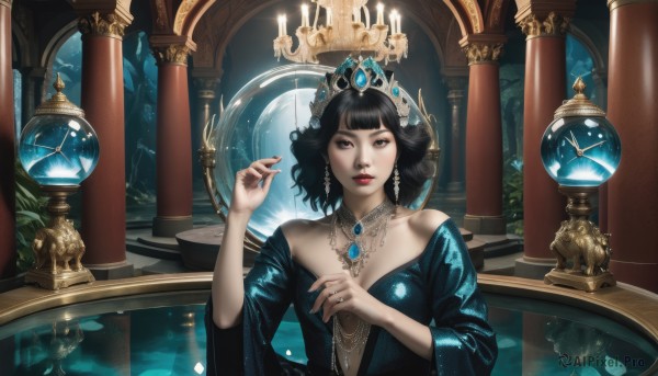 The charm of a female in a bold dynamic scene