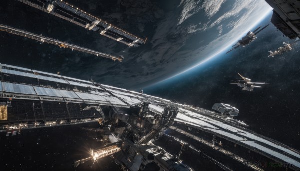 A majestic image of a spacecraft in scenery